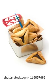 Hamantaschen Cookies And Grogger ForJewish Festival Of Purim