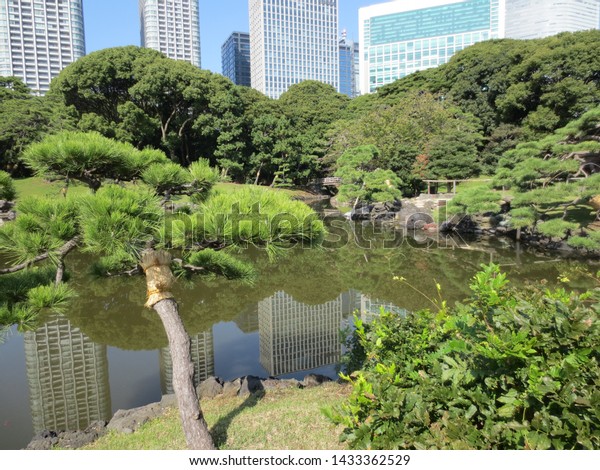 Hamarikyu Gardens Public Park Tokyo Japan Stock Photo Edit Now