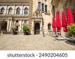 Hamburg City Hall (Hamburger Rathaus), seat of local government of the Free and Hanseatic City of Hamburg. Rathaus inner courtyard.