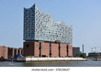 HAMBURG, GERMANY - AUG 27: Elbphilharmonie Concert Hall in Hamburg, Germany, as seen on Aug 27, 2016. It is currently under construction and scheduled to open in 2017.