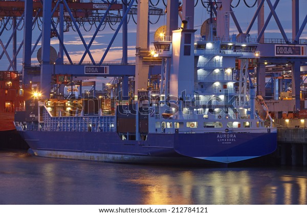 Hamburg Germany August 8 Container Vessel Stock Photo Edit Now