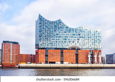 Hamburg, Germany - FEBRUARY16, 2017: Elbphilharmonie, a concert hall in the Hafen City quarter of Hamburg