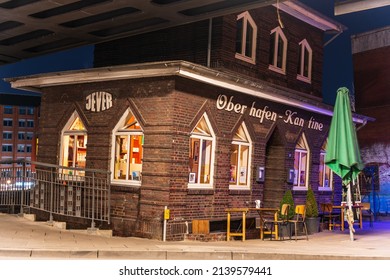 Hamburg, Germany - March 19, 2022: Old Bar Oberhafen Kantine In The Hafencity.