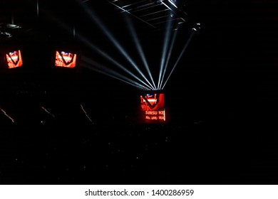 Hamburg, Germany - May 16th 2019:  Tag Team Match Between Shinsuke Nakamura & Rusev Vs. Apollo Crews & Matt Hardy