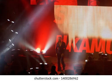 Hamburg, Germany - May 16th 2019:  Tag Team Match Between Shinsuke Nakamura & Rusev Vs. Apollo Crews & Matt Hardy