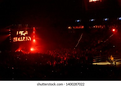 Hamburg, Germany - May 16th 2019: Lars Sullivan Appears After A Match And Attacks Matt Hardy