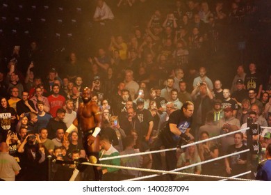 Hamburg, Germany - May 16th 2019:  Tag Team Match Between Shinsuke Nakamura & Rusev Vs. Apollo Crews & Matt Hardy