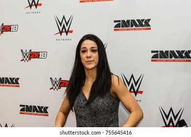 Hamburg, Germany - November 10, 2017: The WWE Superstar Bayley on the Red Carpet Event during WWE Live Tour 2017