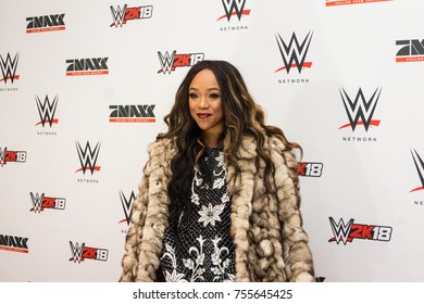 Hamburg, Germany - November 10, 2017: The WWE Superstar Alicia Fox on the Red Carpet Event during WWE Live Tour 2017