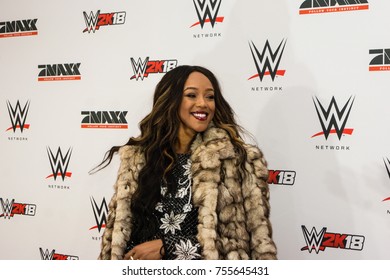 Hamburg, Germany - November 10, 2017: The WWE Superstar Alicia Fox on the Red Carpet Event during WWE Live Tour 2017