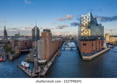 HAMBURG - OCT 5: Elbe Concert Hall October 5, 2019 in Hamburg, Germany. The Elbe Philharmonic is a concert hall in the Hafencity quarter and a new landmark in Hamburg