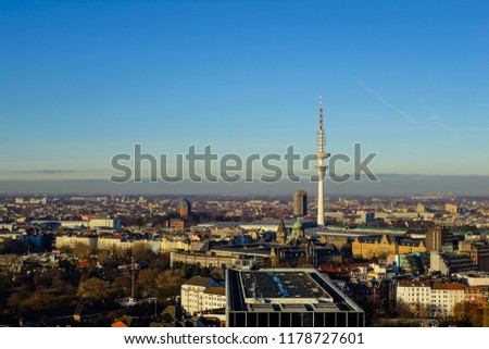 Similar – Image, Stock Photo One almost flew over the TV tower.