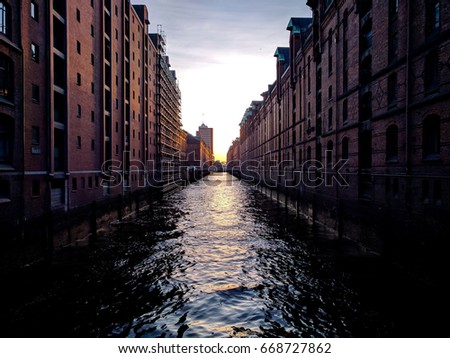 Similar – Foto Bild Speicherstadt Hamburg, Sonnenstern