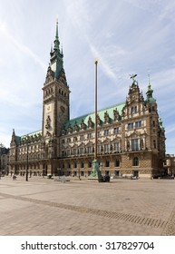 Hamburg Town Hall And Rathausmarkt Square