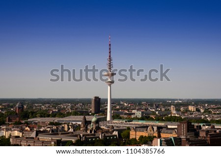 Similar – Image, Stock Photo View of the television tower from Pankow