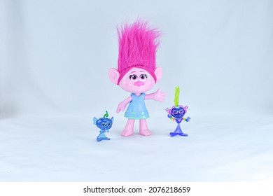 Hamburg, USA - November 17 2021; A Group of Collectable Children's Toy Trolls