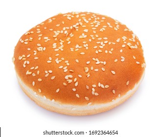 Hamburger Bun Isolated On White Background Closeup