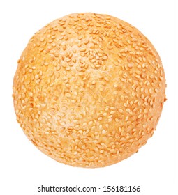 Hamburger Bun On A White Background