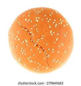 Hamburger Bun On A White Background Isolated