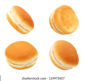 Hamburger Buns Isolated On White Background