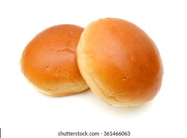 Hamburger Buns On White Background 