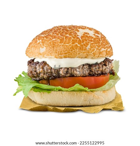Hamburger isolated on withe background