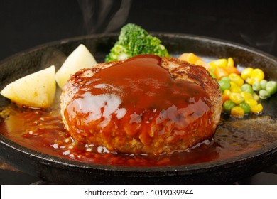 Hamburger Steak With Demi Glace Sauce