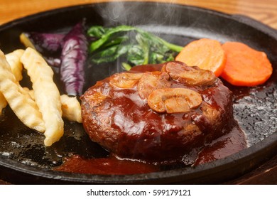 Hamburger Steak With Demi Glace Sauce