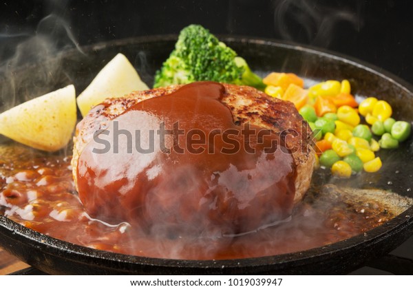 Hamburger Steak Demi Glace Sauce Stock Photo (Edit Now ...