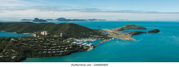 Hamilton Island Airport And Runway Aerial View