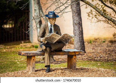 Hamilton, NJ / USA: 3/28/2015 - Man Sculpture At Grounds For Sculptures Art Center