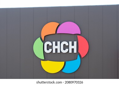 Hamilton, On, Canada - August 22, 2021: Close Up Of CHCH’s  Sign On The Building In  Hamilton.. CHCH-DT Is An Independent Television Station Licensed To Hamilton, Ontario, Canada. 
