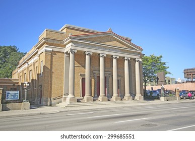 HAMILTON, ONTARIO - JULY 20, 2015: First Pilgrim United Church, Hamilton. Hamilton Is The Centre Of A Densely Populated And Industrialized Region At The West End Of Lake Ontario 