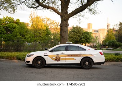 Hamilton, Ontario/Canada - May 24 2020: McMaster University Campus Police Car