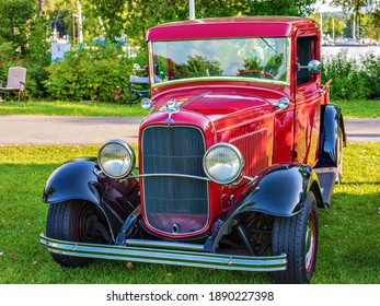 Hamilton,Canada- 08.08.2019 Show Of Old Cars. Cars Ford Model A 1927 - 1931 Hatchback 3 Doors. Model.