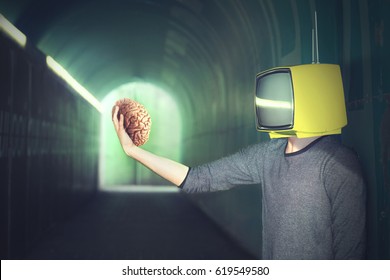 Hamlet Surreal Concept Tv Versus Brain