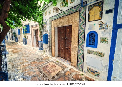 Hammamet Medina Old Town Streets. Tunis, North Africa.