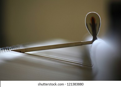 Hammer Of Steinway Grand Piano In Back Light