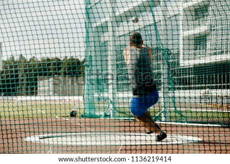 hammer throw back man thrower athletics competition
