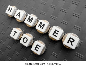Hammer Toe, Word Cube With Background.