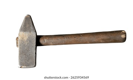 Hammer Tool Isolated on White Background with Copy Text Space. Heavy-Duty Equipment Element for Construction, DIY Projects, and Hand Tool Illustrations. PNG File.
