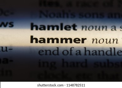 hammer word in a dictionary. hammer concept. - Shutterstock ID 1148782511