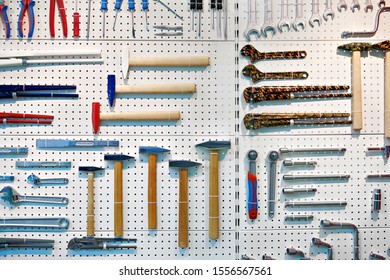 Hammers And Tools In Hardware Store