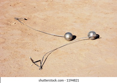 Hammers Used For The Hammer Throw Competition In A College Track Meet.