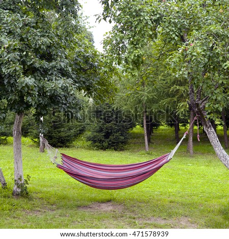 Similar – Empty textile hammock