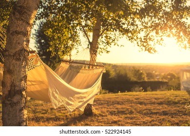 Hammock In Sunset