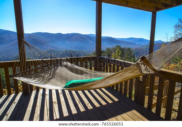 Hammock Terrace Cabin Cabin Vacations Hammock Stock Photo Edit