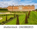 Hampton Court palace and gardens in London, UK