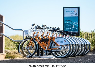 Hamptons, NY / USA - 10-10-2019 - Suffolk County Announced A Partnership With Bethpage Federal Credit Unit Offering Bike Sharing At County And Town Parks