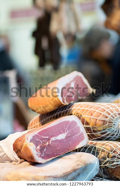 Hams of Bayonne in the
local market
